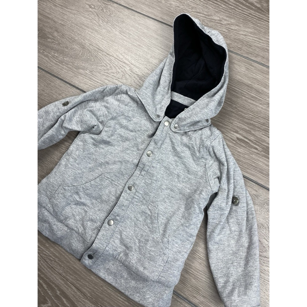 Comme Ca Fossette Toddler Reversible Hooded Sweatshirt Grey Size 100a US 3T